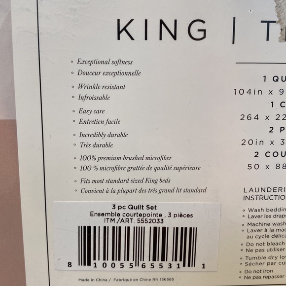 🆕 Jennifer Adams Home Codora 3 Piece Quilt Set - Picture 5 of 9